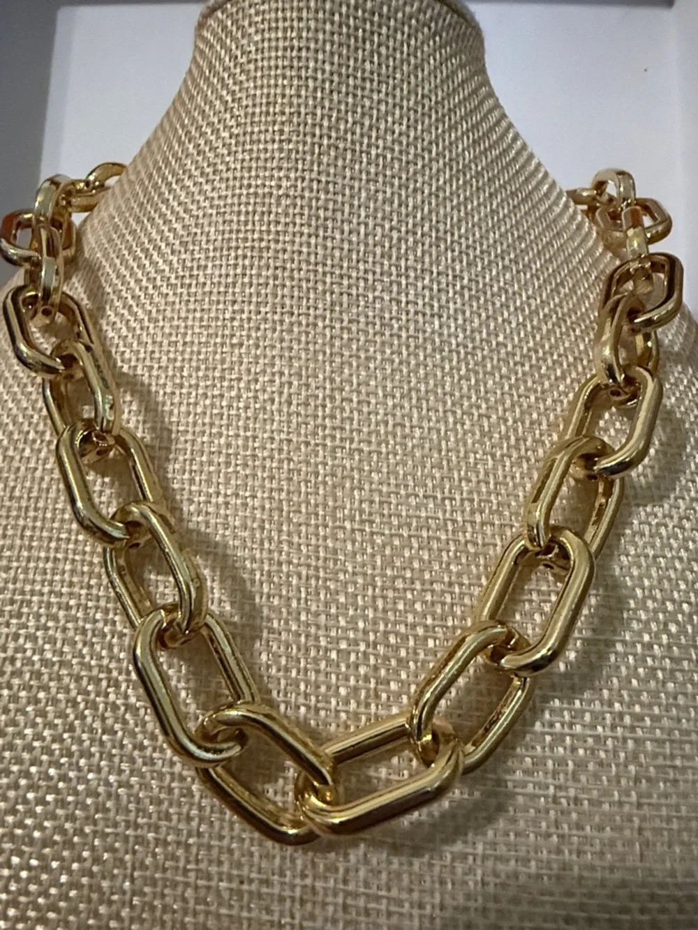 Allie+Bess Joan Gold tone Chain Link Necklace and Bracelet Set